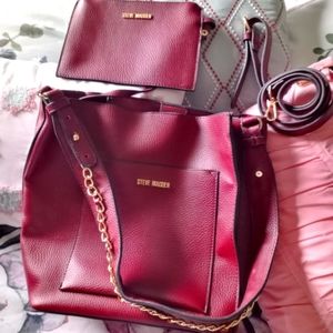Steve Madden Burgundy Crossbody Bag